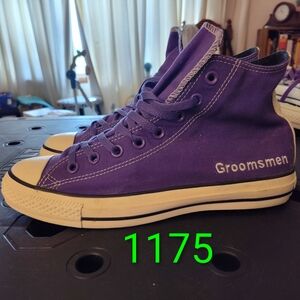 Converse Black and Purple High-Tops